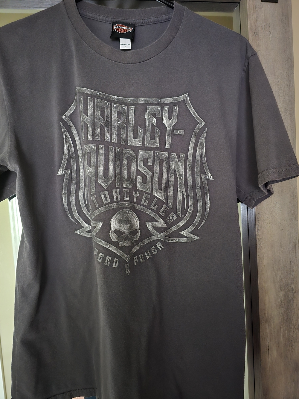 Harley-Davidson Gray Short Sleeve Shield Tee